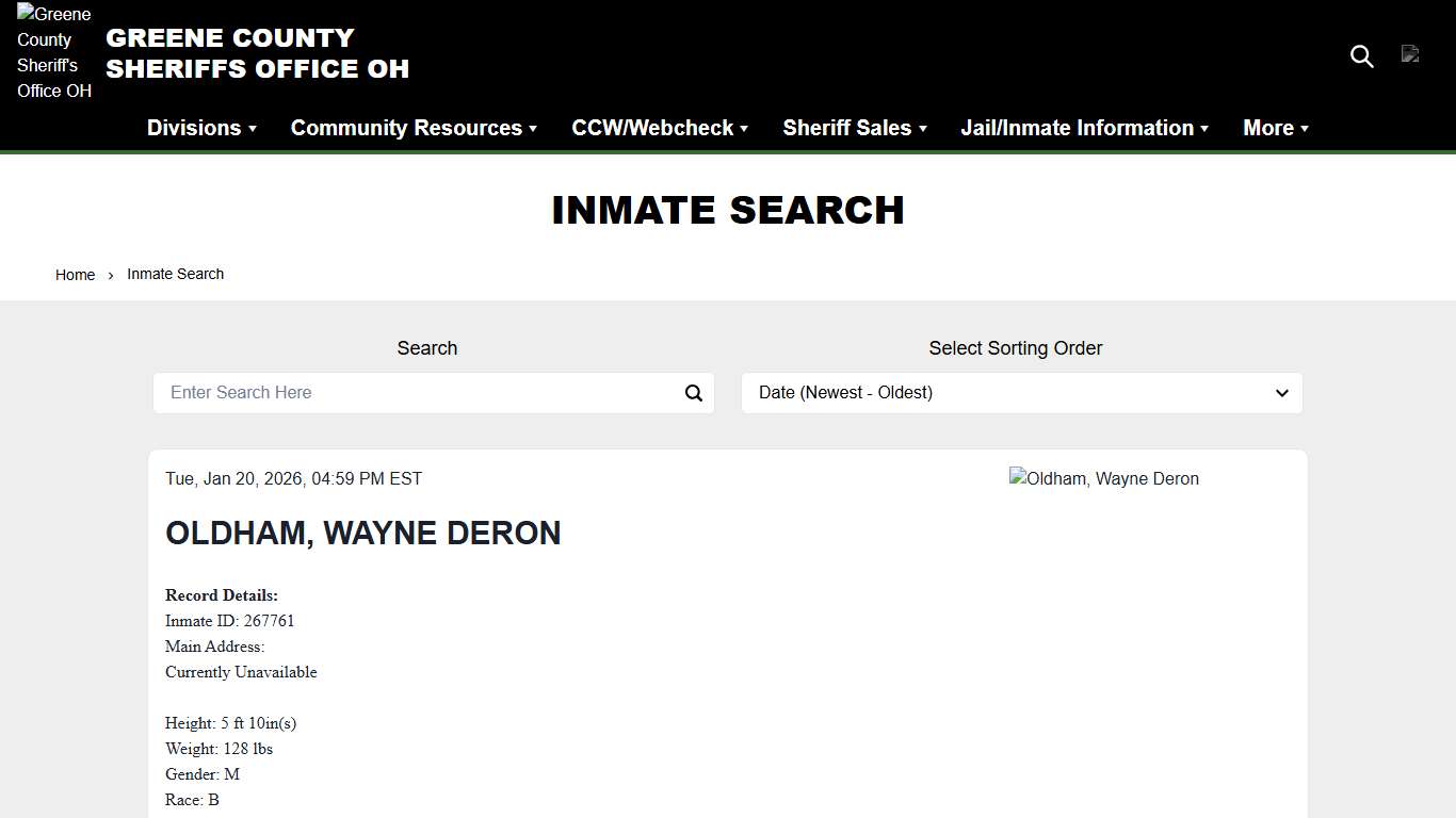 Inmate Search | Greene County Sheriff's Office OH