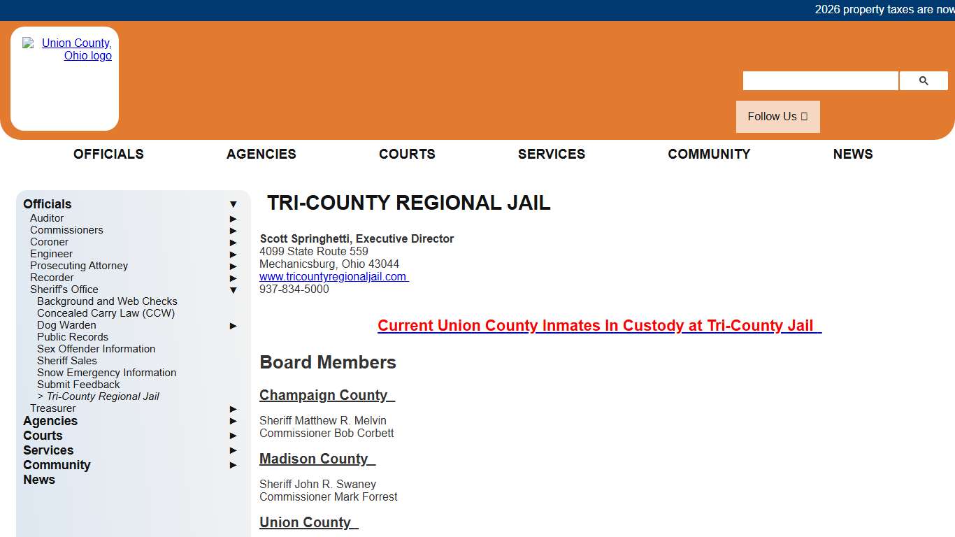 Union County, Ohio - Tri-County Regional Jail